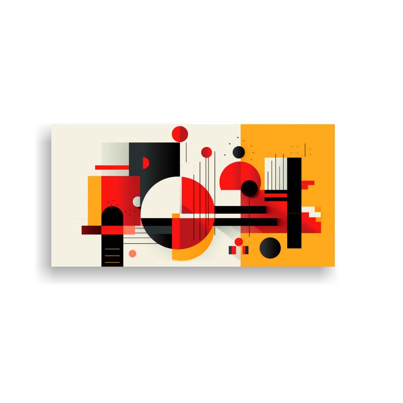 GENERICO - Cuadro De Composición Cuadro Enigmático En El 60x30 Cm