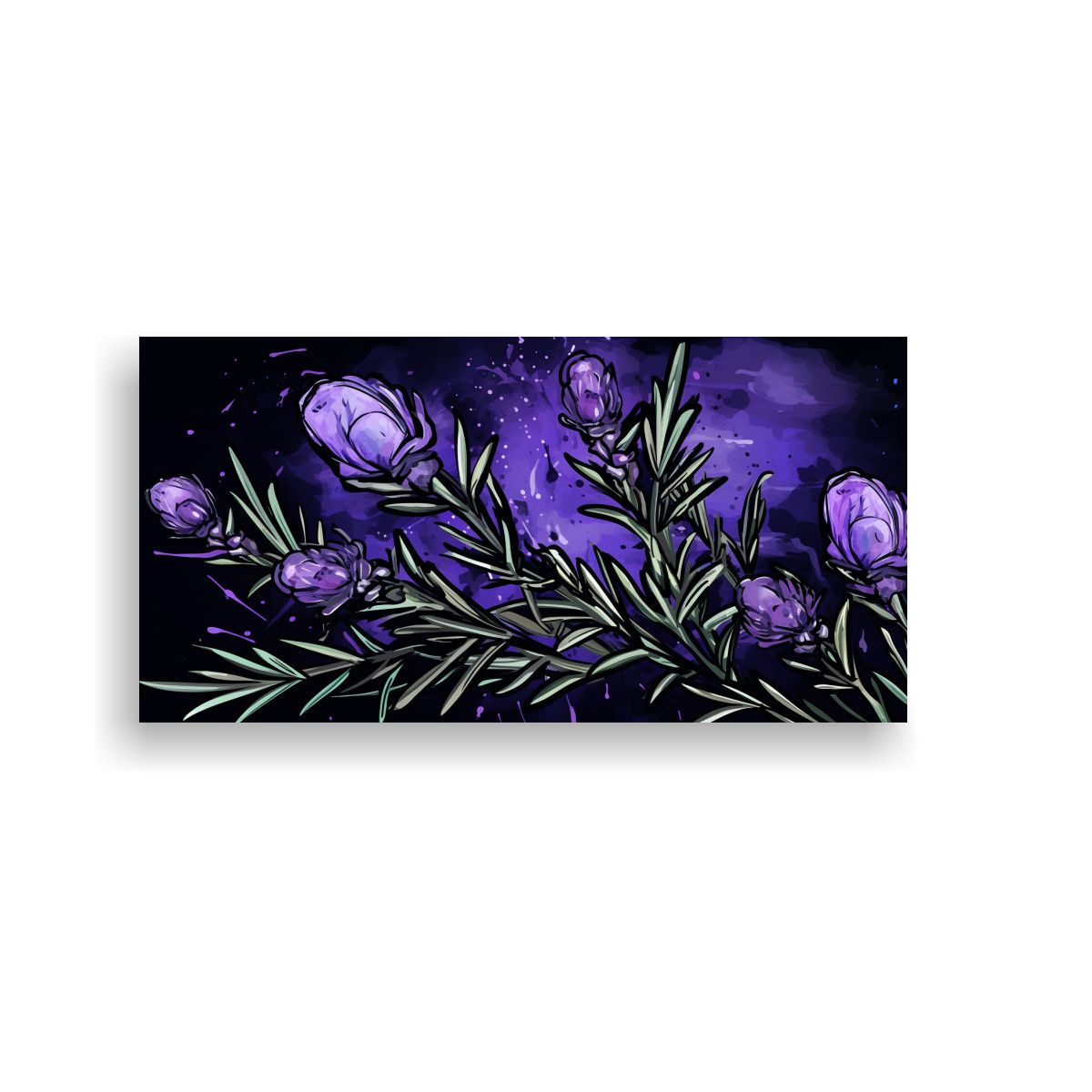 GENERICO - Composición Horizontal De Rosmarinus En Colores 60x30 Cm