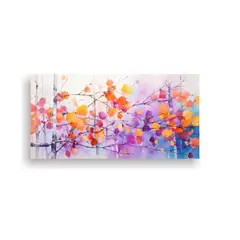 GENERICO - Pintura Abstracta De árbol De Aspen En Colores 100x50 Cm