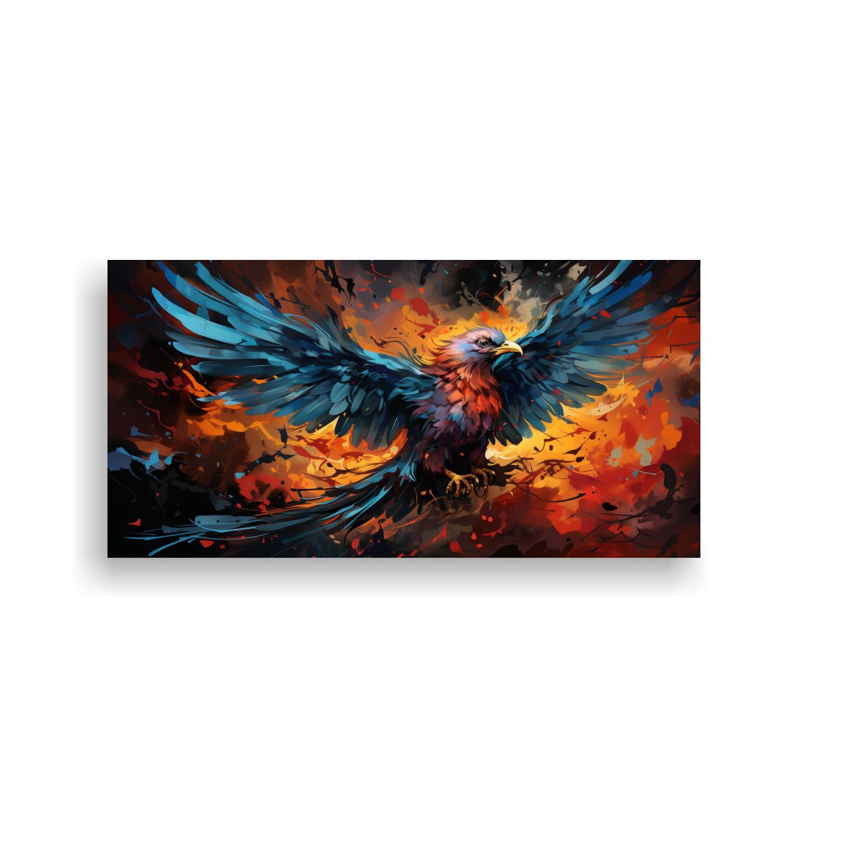 GENERICO - Cuadro Impreso Formación Fénix En Colores 60x30 Cm