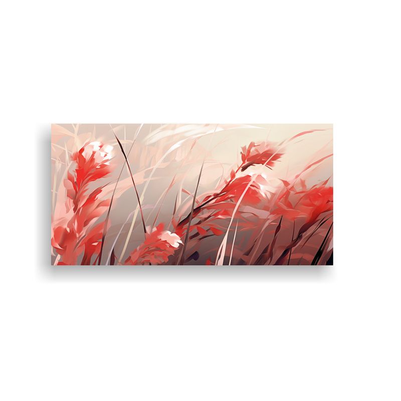 GENERICO - Cuadro Tema Habitación Hierba De Reed En Blanco 100x50 Cm