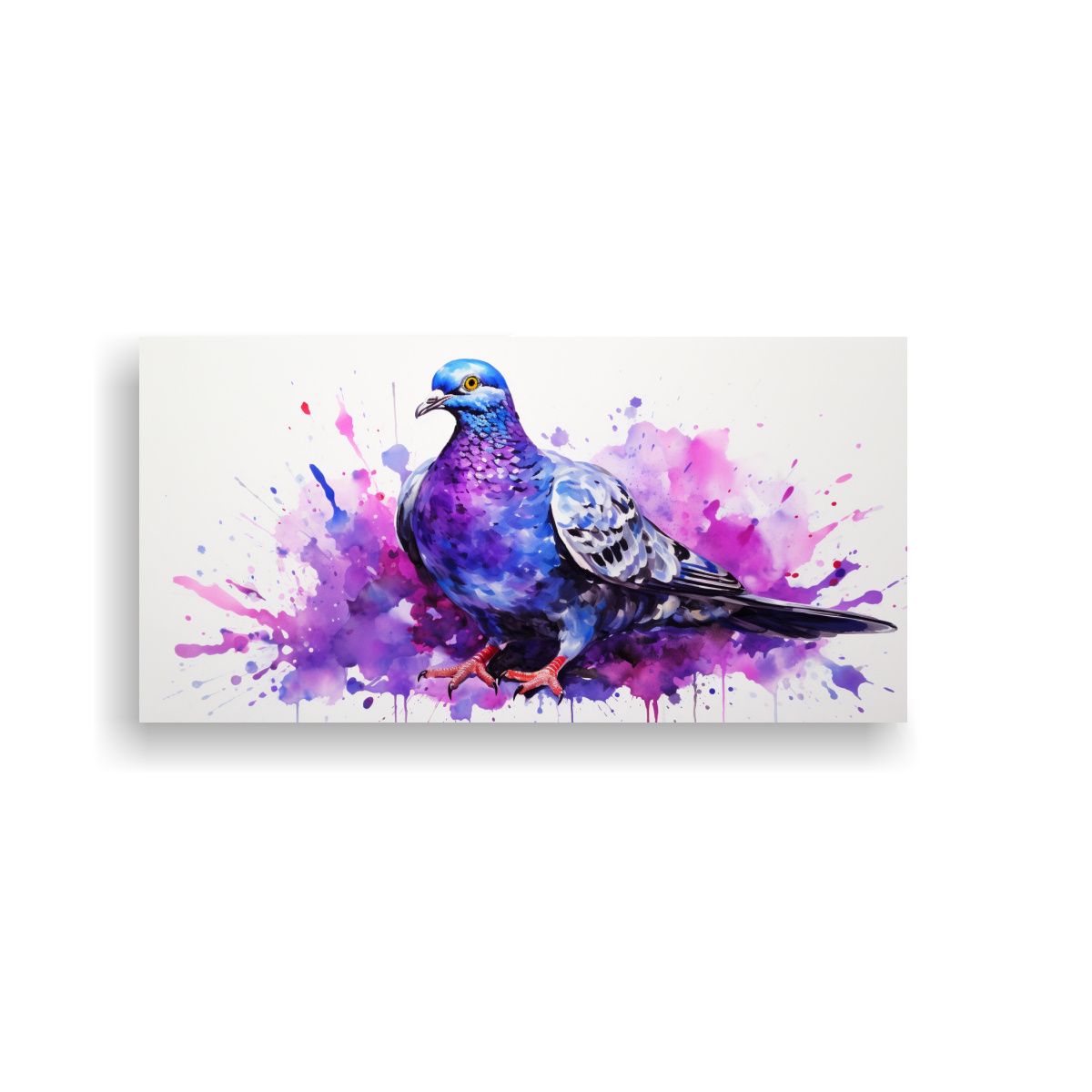 GENERICO - Pintura Decorativa De Arte Ilustrado Paloma En 100x50 Cm