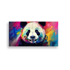 GENERICO - Pintura Al Estilo óleo Floral De Estilo Panda 80x40 Cm