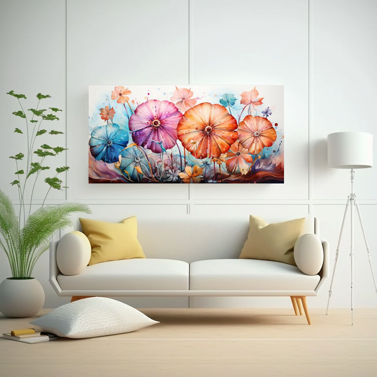 GENERICO - Pintura Acuarela Brillante De Estrella De Mar En 60x30 Cm