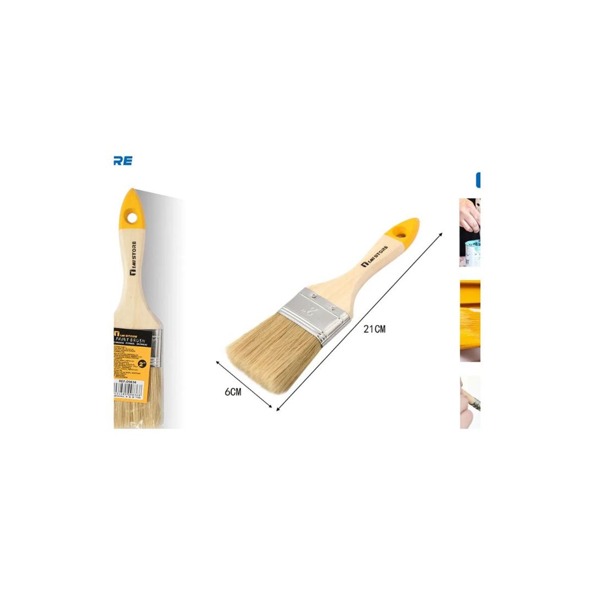 GENERICO - BROCHA DE MADERA 21 X 6CM