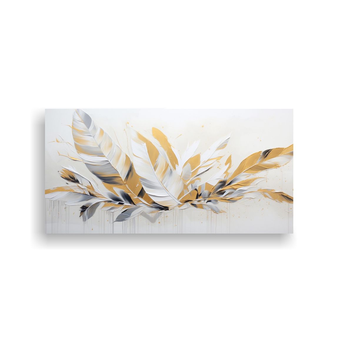 GENERICO - Pinturas Decorativas En Hojas De Plátano Blanco 100x50 Cm