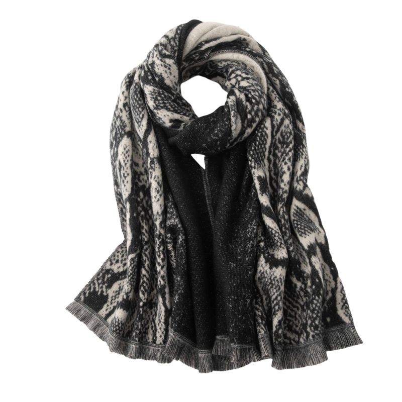 BLWOENS - Bufanda de mujer de invierno - Negro