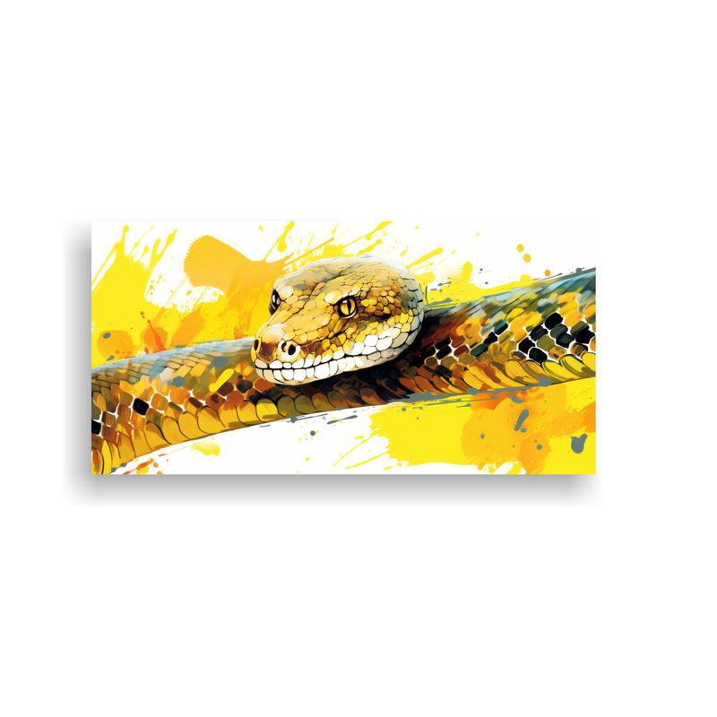 GENERICO - Cuadro Tela Alta Calidad Expresivo Serpiente 100x50 Cm