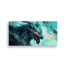 GENERICO - Lienzo De Tela Colores Dragón En Tonos Pastel Y 100x50 Cm