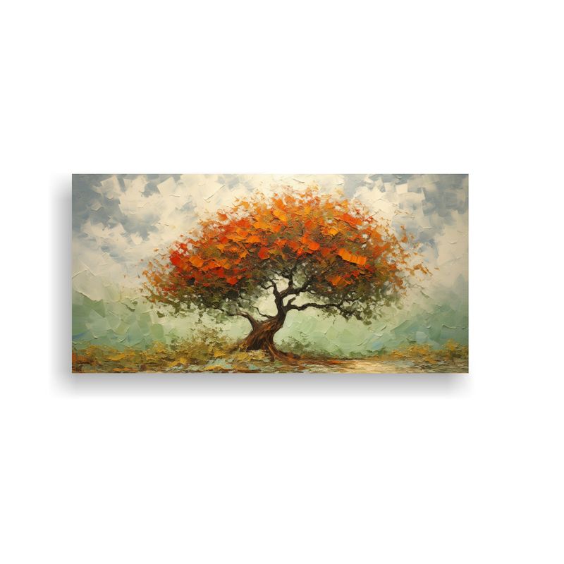 GENERICO - Pintura Abstracta De Un árbol De Acebo Con 100x50 Cm