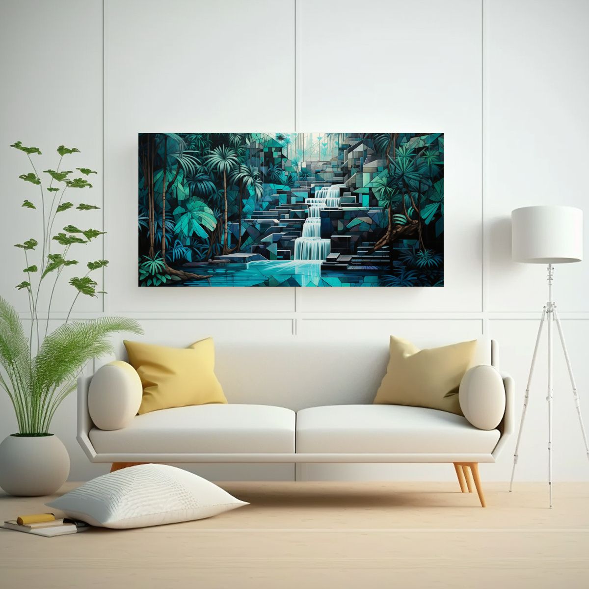 GENERICO - Pintura De Diseño Luminoso En Lienzo Con 60x30 Cm