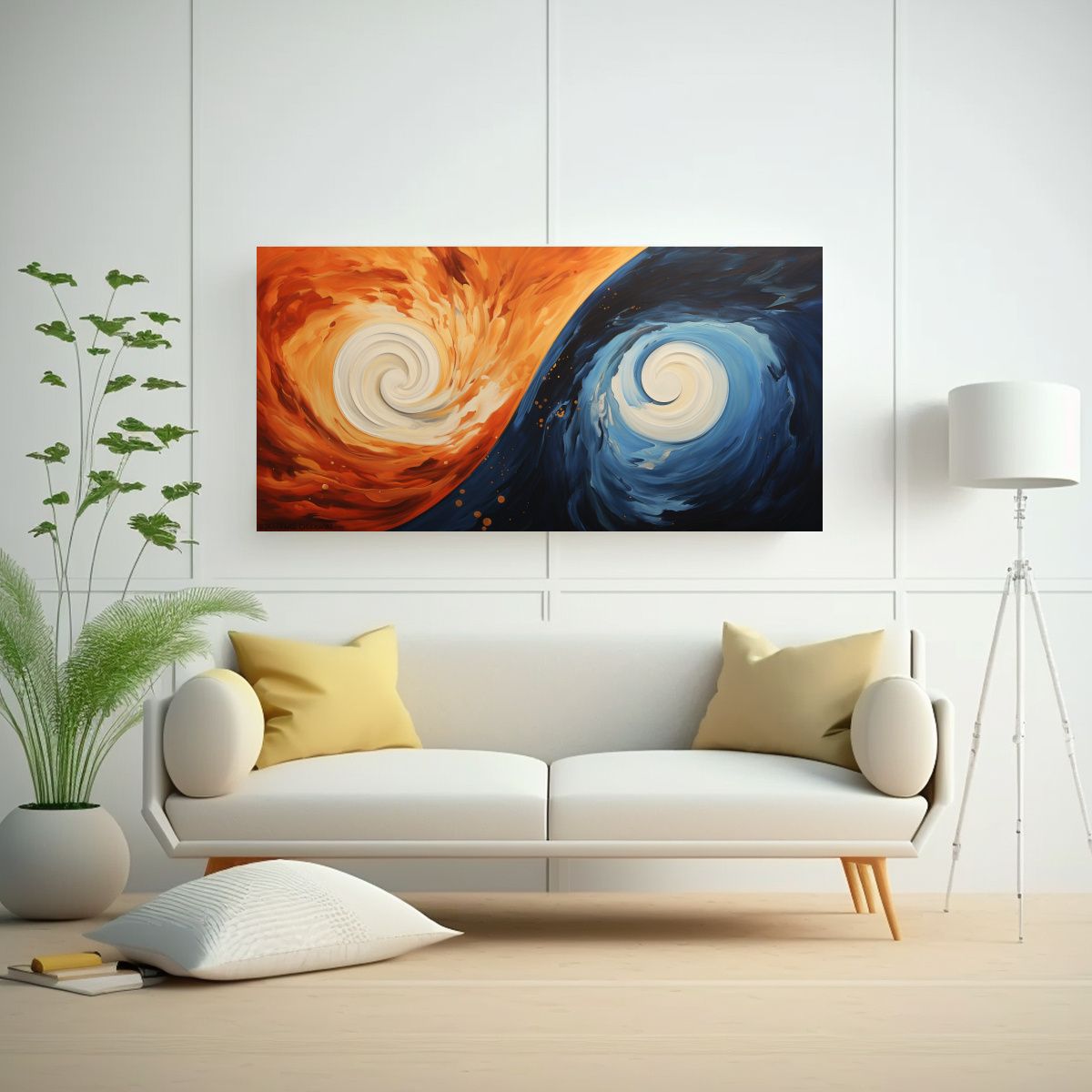 GENERICO - Cuadros Abstractos Para Sala Con Formas En 100x50 Cm