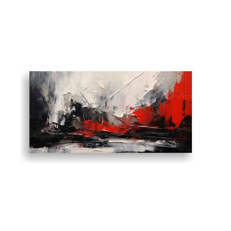GENERICO - Cuadro Abstracto Lienzo Con Delicadas Líneas 100x50 Cm