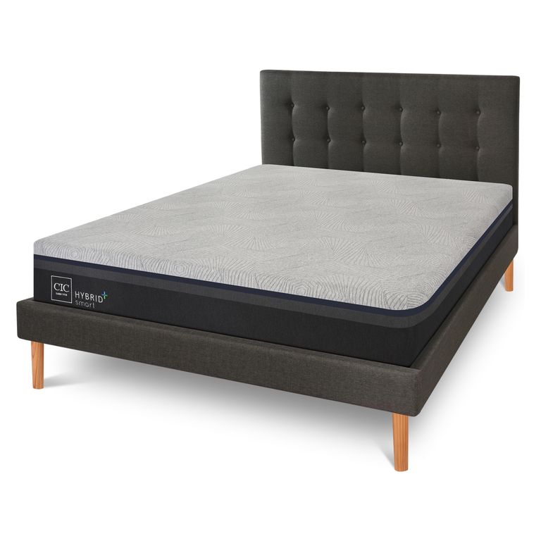CIC Cama Europea Hybrid Plus King Base Normal 180X200 Cm + Respaldo
