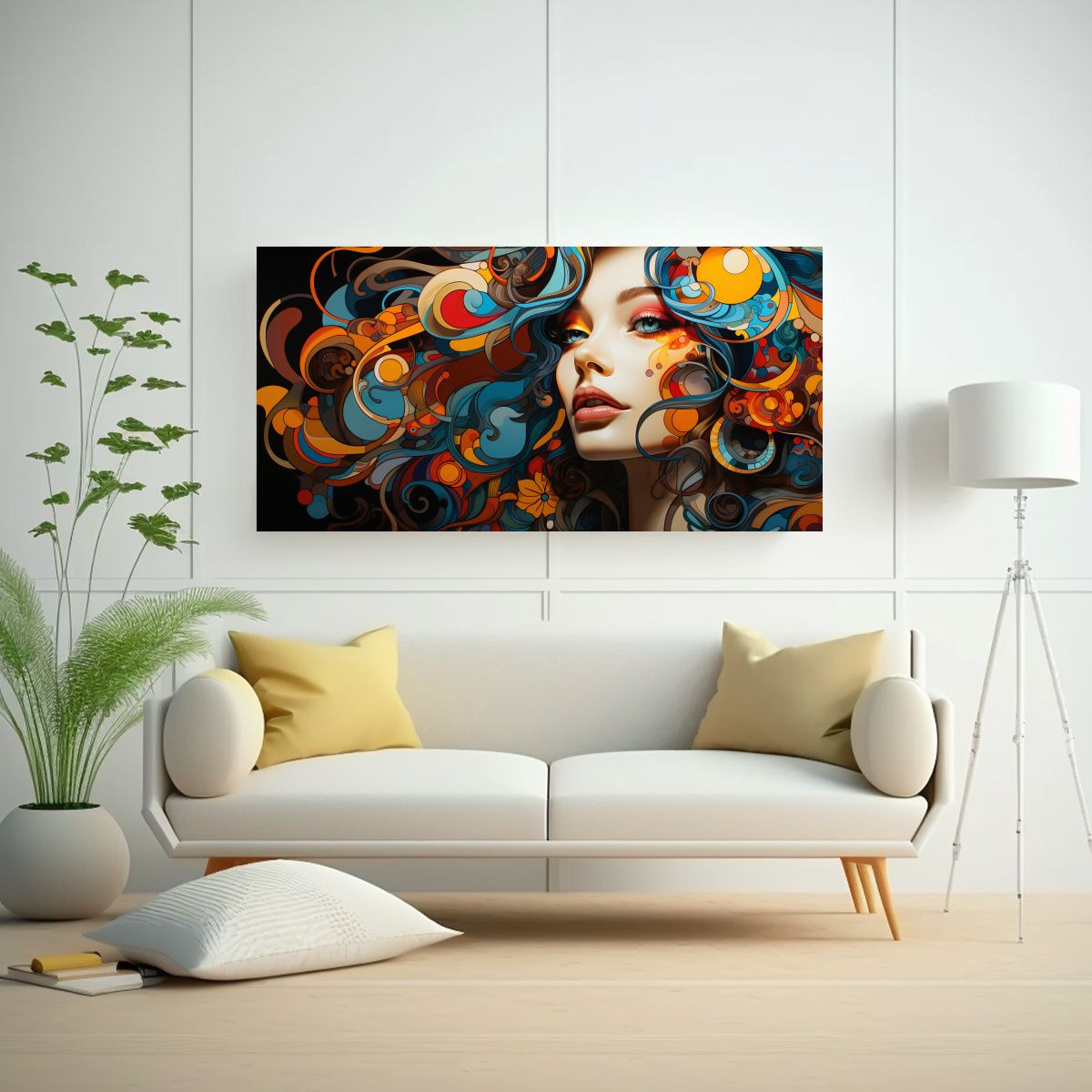 GENERICO - Pinturas Decorativas Abstractas Geométricas De 100x50 Cm