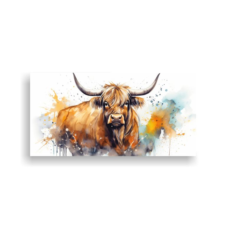 GENERICO - Pintura De Yak En Acuarelas Y Colores Dorados Neo 60x30 Cm
