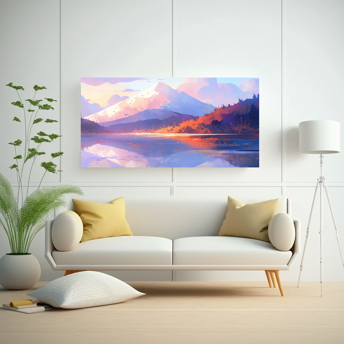 GENERICO - Pinturas Abstractas De Lienzo Con Combinación 60x30 Cm