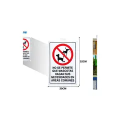 GENERICO - LETRERO DE PVC ADHESIVO 32X20CM