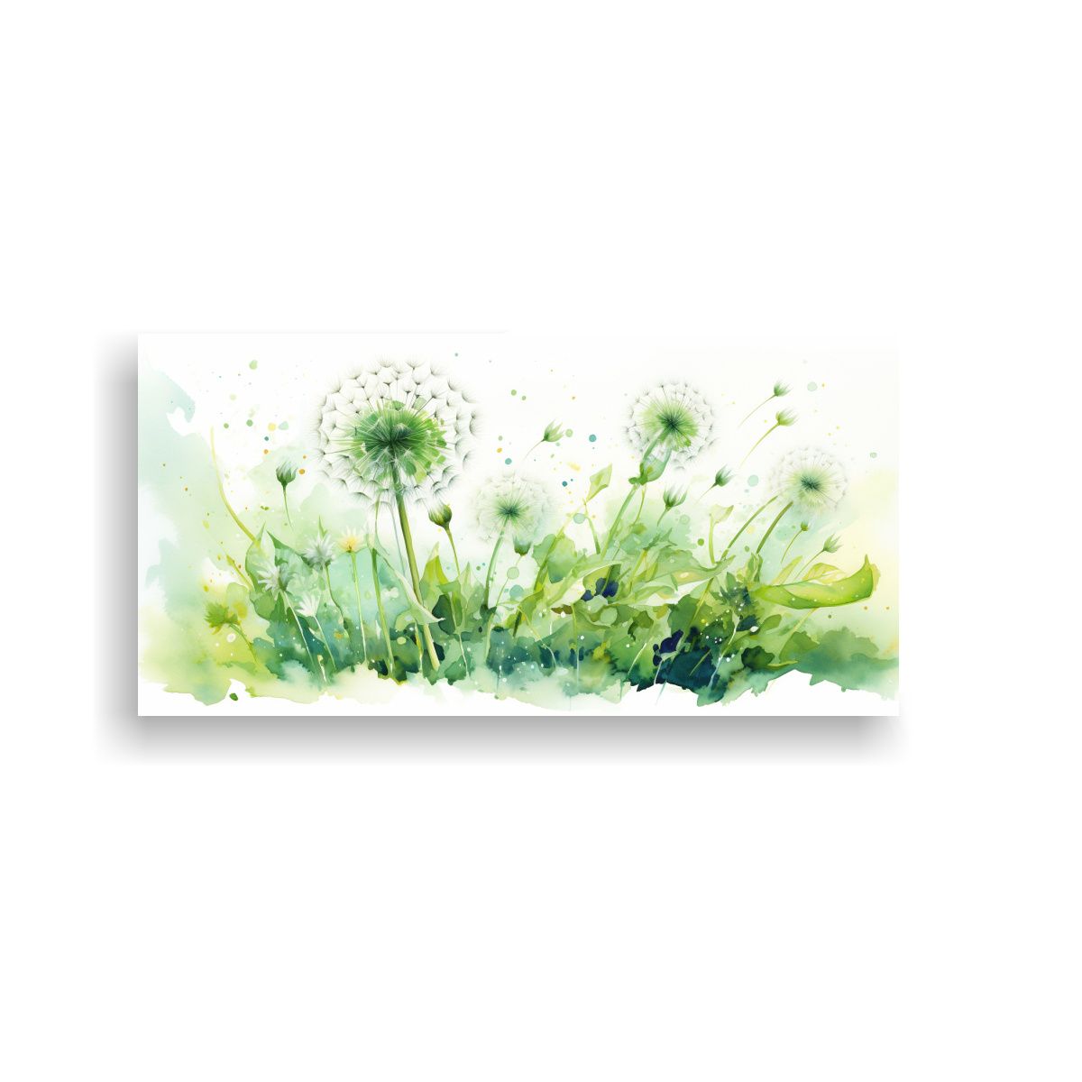 GENERICO - Cuadro Abstracto De Flores De Diente De León En 80x40 Cm