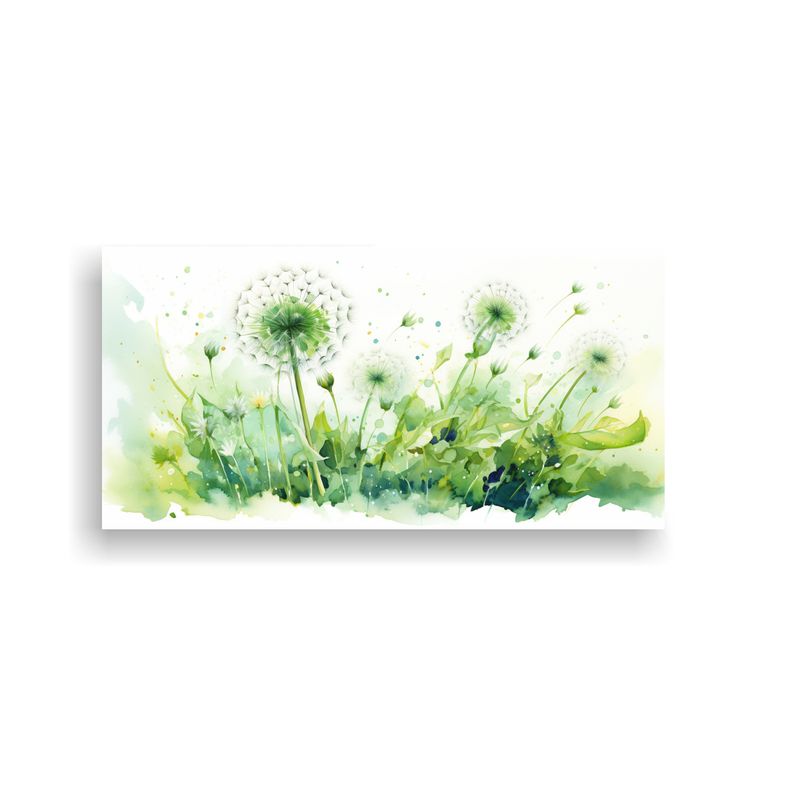GENERICO - Cuadro Abstracto De Flores De Diente De León En 80x40 Cm