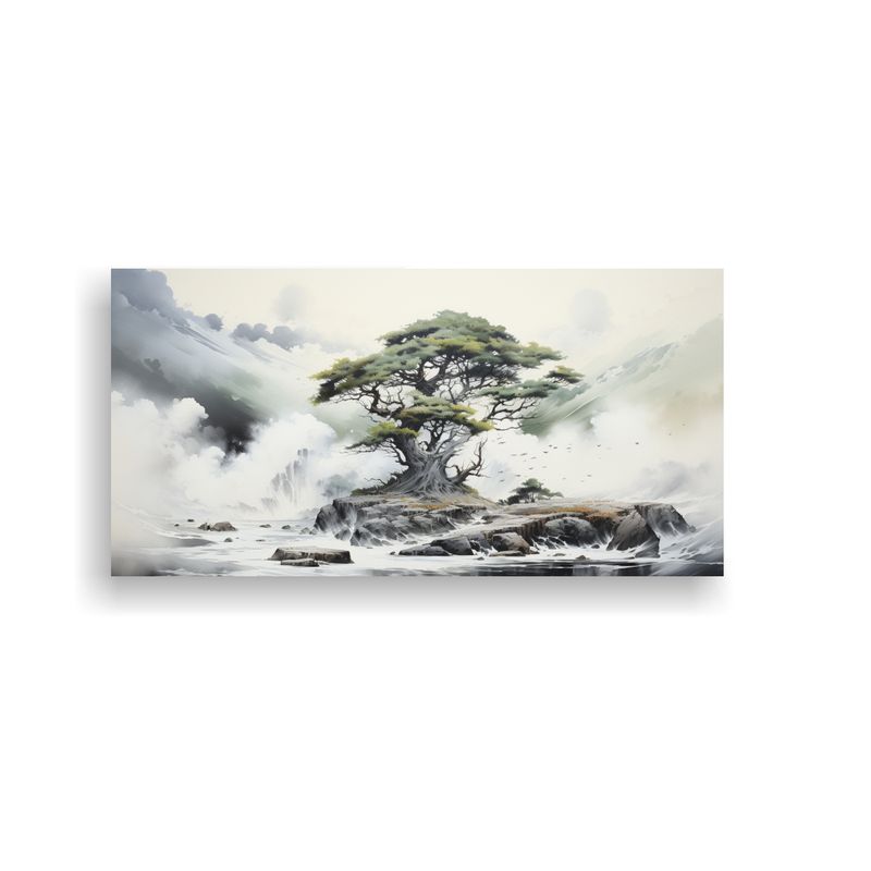 GENERICO - Pintura Abstracta De Un árbol De Ciprés Con 60x30 Cm