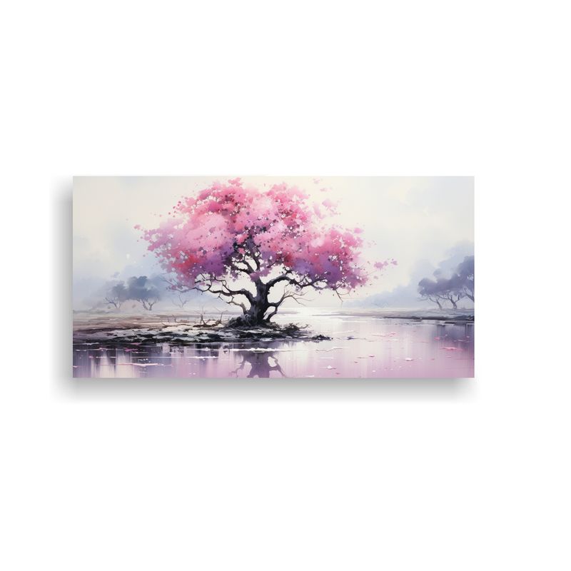 GENERICO - Tela En Bastidor Relieve Árbol De Mangle En 60x30 Cm