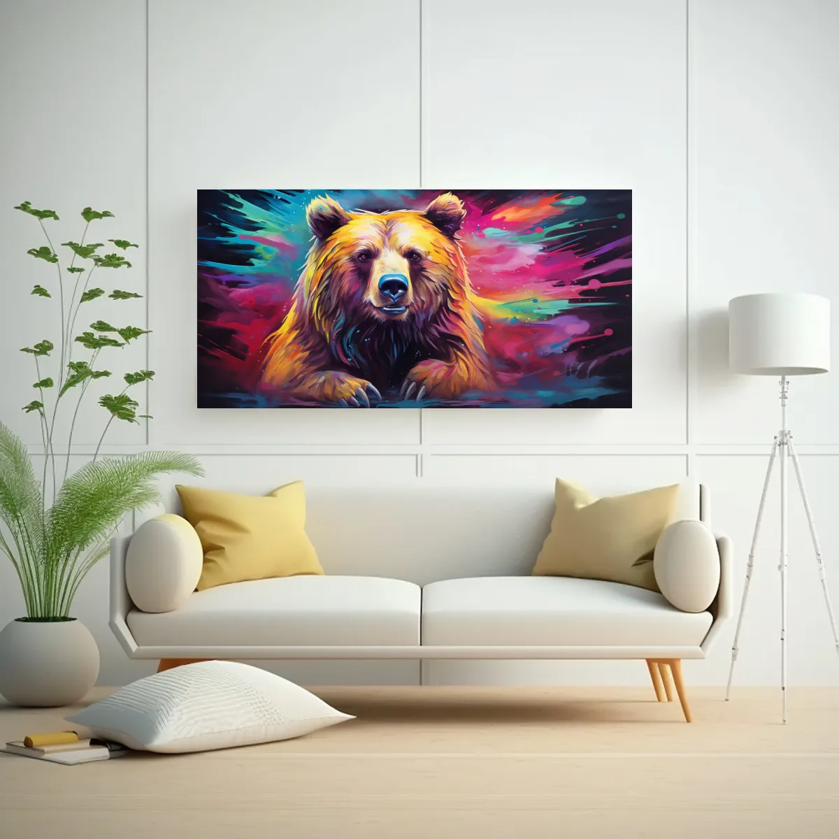 GENERICO - Pintura Floral Estilo Estilo óleo Colorido De Un 100x50 Cm