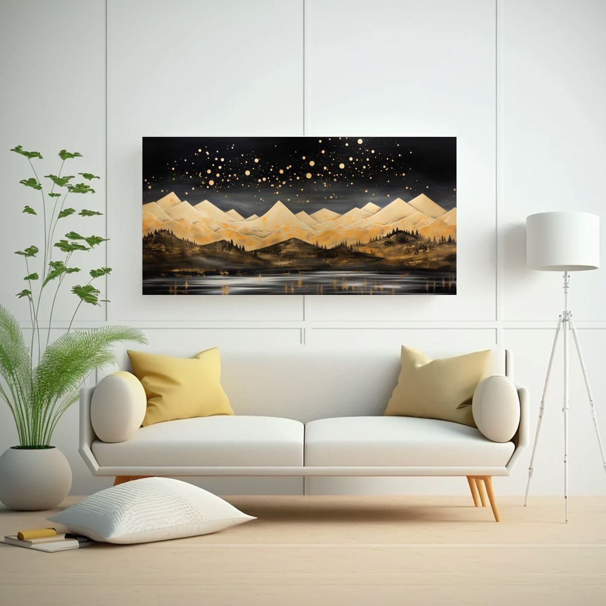 GENERICO - Cuadro Montaña Paisaje Elegante Estilo 80x40 Cm