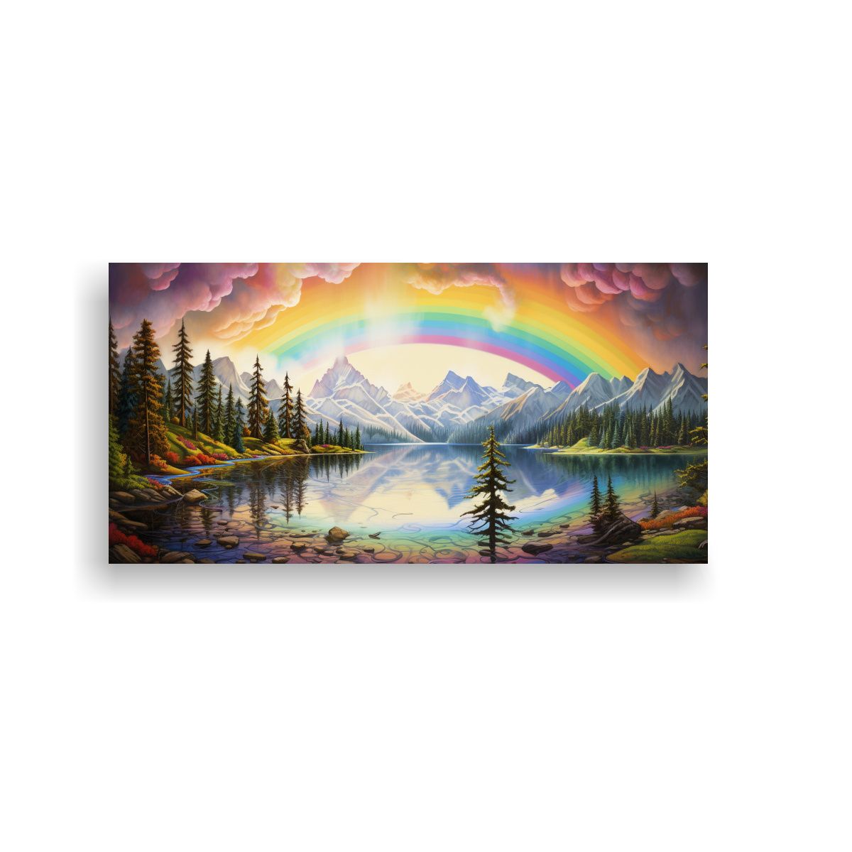 GENERICO - Pintura Minimalista De Pared Montañas Junto Al 100x50 Cm