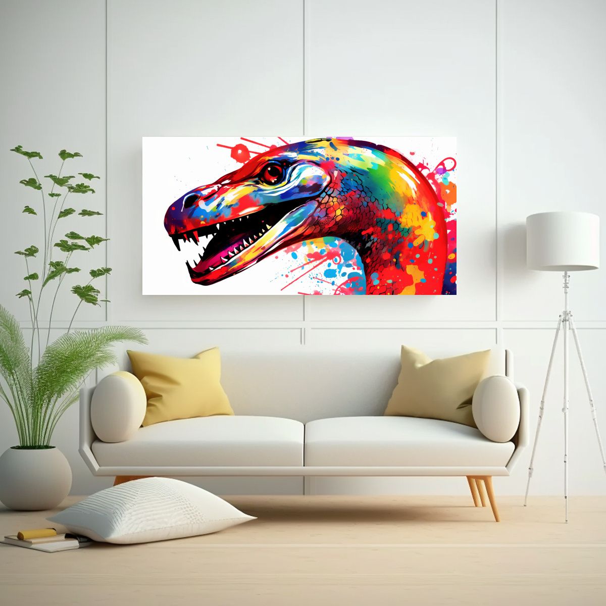 GENERICO - Expresión Luminosa De Cobra En Colores Arcoíris 100x50 Cm