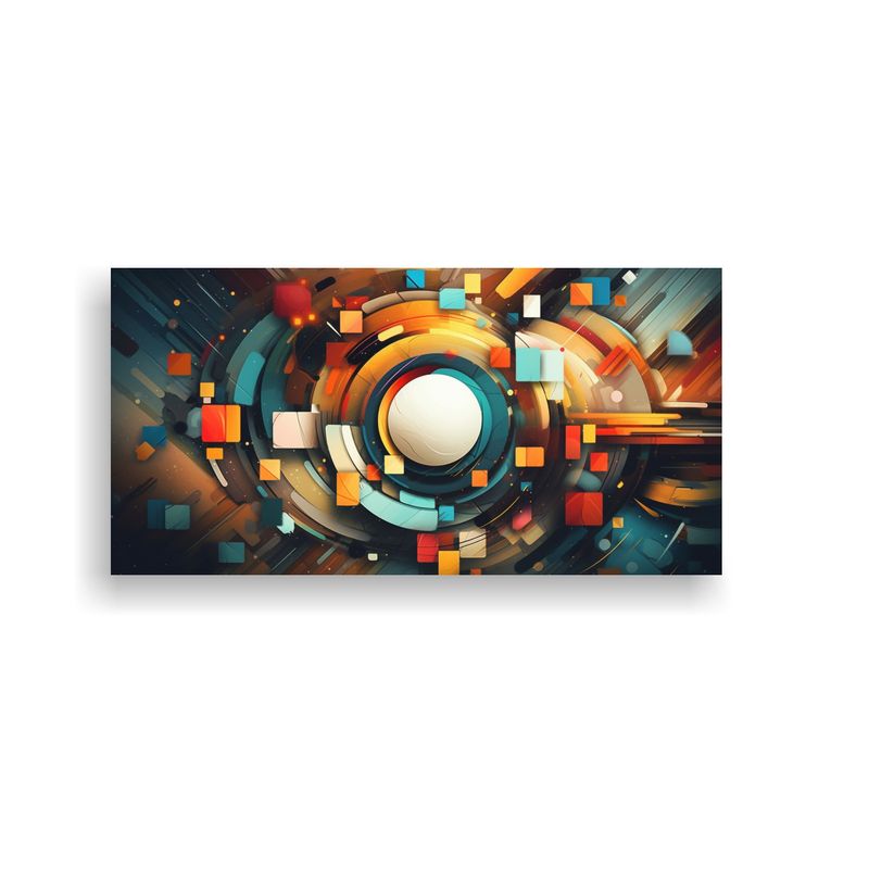 GENERICO - Pintura Abstracta De Pared Imagen Visual Rica 60x30 Cm