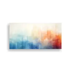 GENERICO - Cuadro Abstracto Geométrico De Líneas Finas En 80x40 Cm