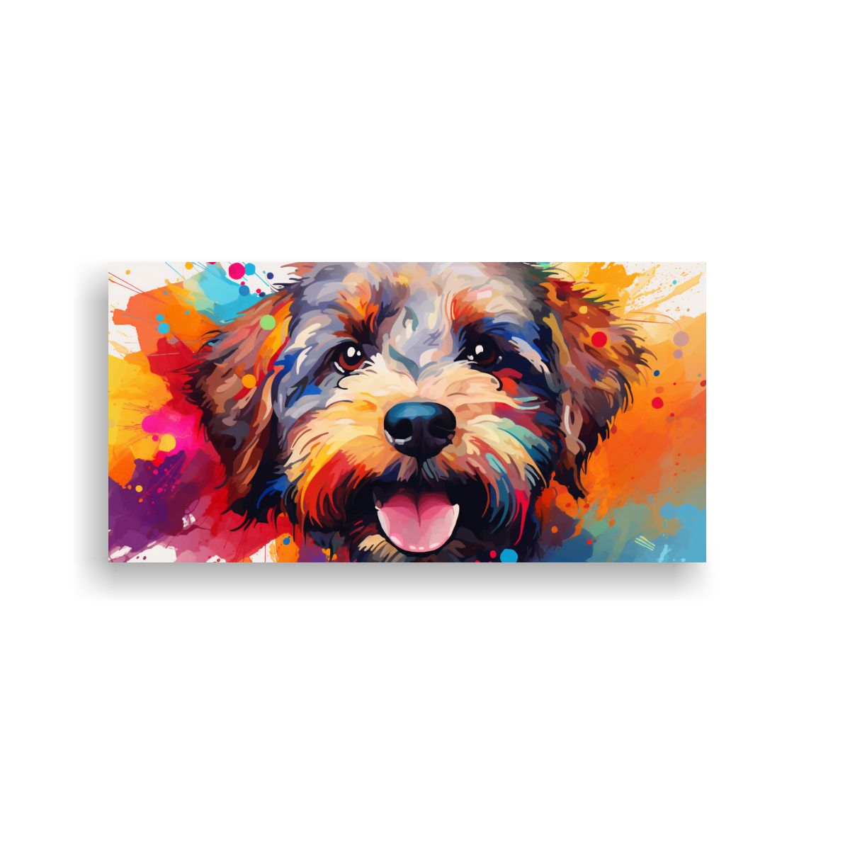 GENERICO - Cuadro Decorativo Con Textura De Tonos Arcoíris 80x40 Cm