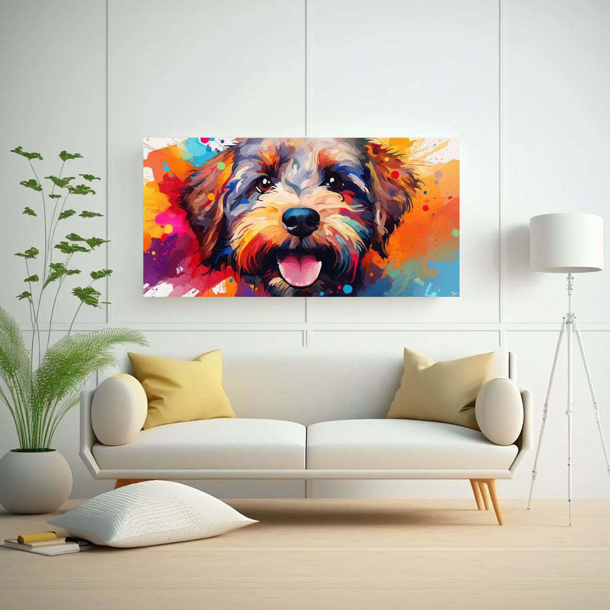 GENERICO - Cuadro Decorativo Con Textura De Tonos Arcoíris 80x40 Cm