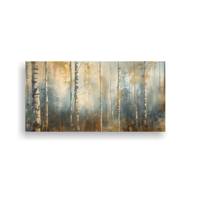 GENERICO - Cuadro Decorativo De Bosque De Abedules En Alta 100x50 Cm