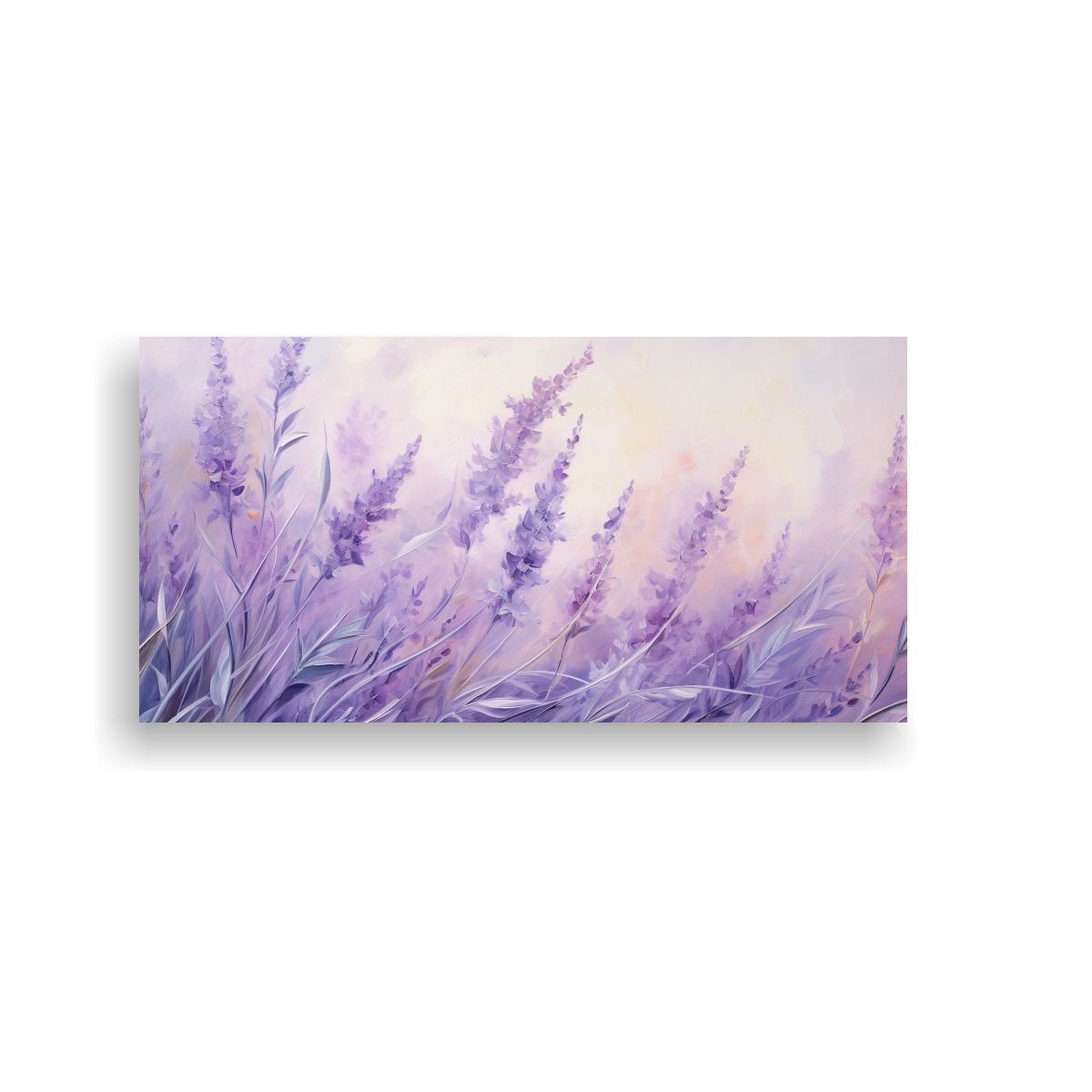 GENERICO - Pintura Abstracta De Hierbas En Tono Lavanda 80x40 Cm