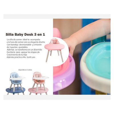 Imagen 2 del producto Silla de Comer Escritorio BabyDesk Azul