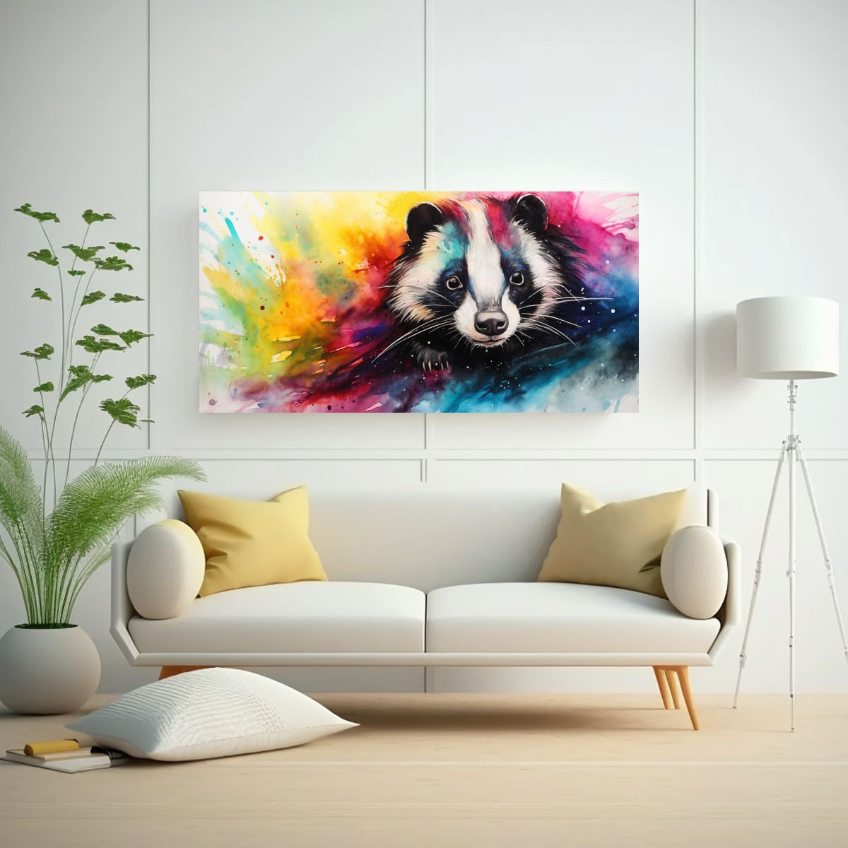 GENERICO - Cuadro Horizontal Sensibilidad Artística Skunk 80x40 Cm