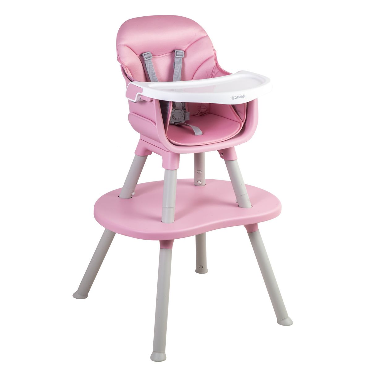 BEBESIT - Silla de Comer Baby Desk 4 en 1 Rosado Bebesit