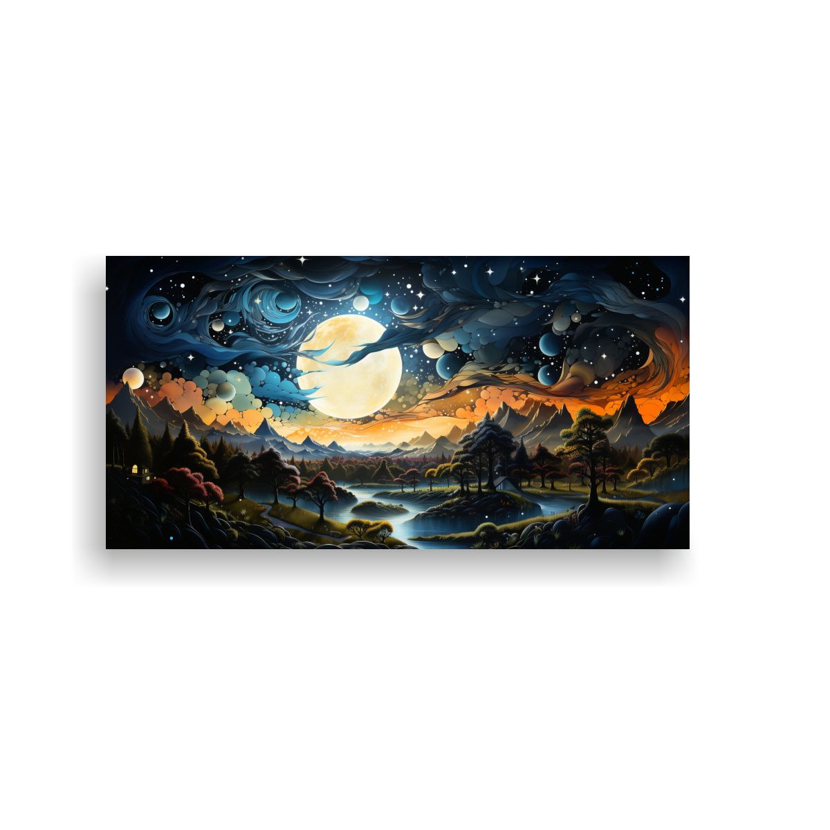 GENERICO - Tela En Bastidor Inspirador Majestuosas Paisajes 60x30 Cm