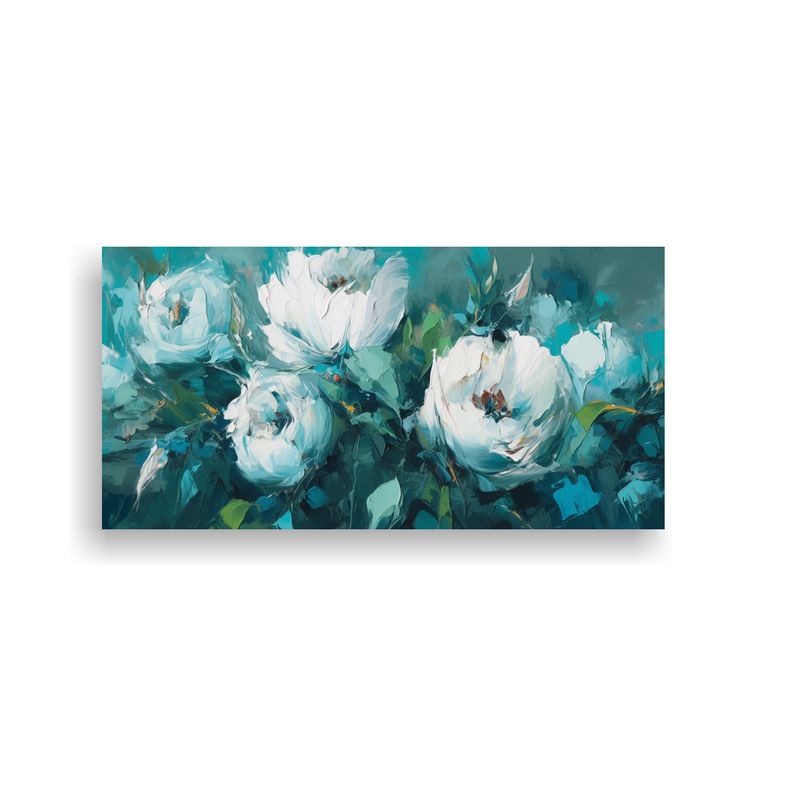 GENERICO - Pintura En Lienzo Estilo Temática Floral En 80x40 Cm