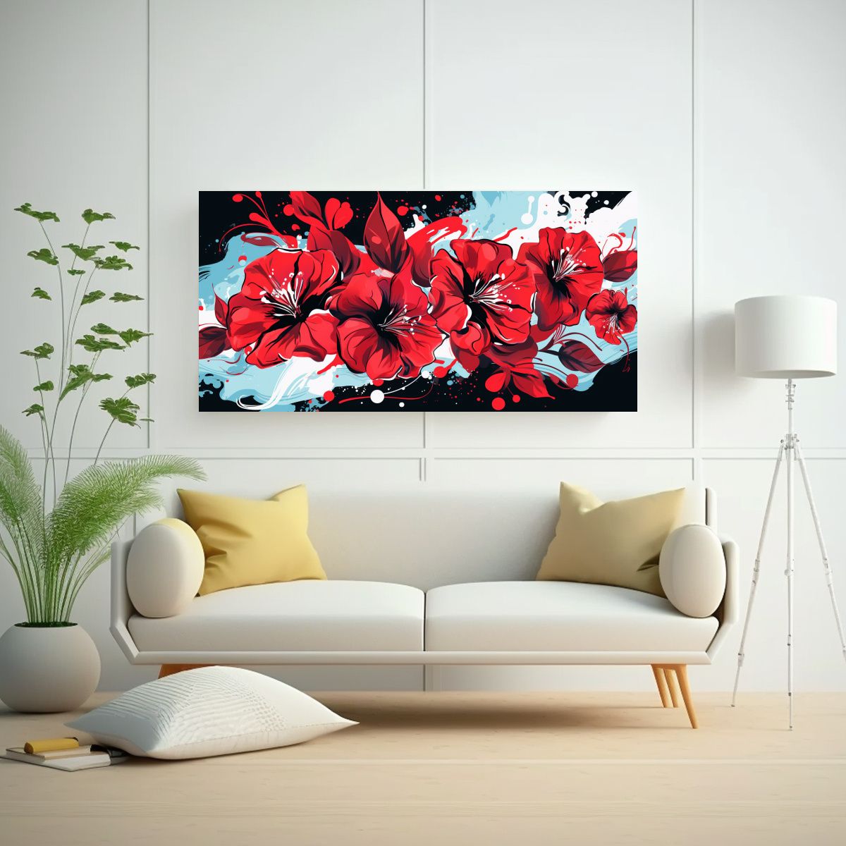 GENERICO - Lienzo Tela Moderno Estilo Neonoir Atmósfera 60x30 Cm