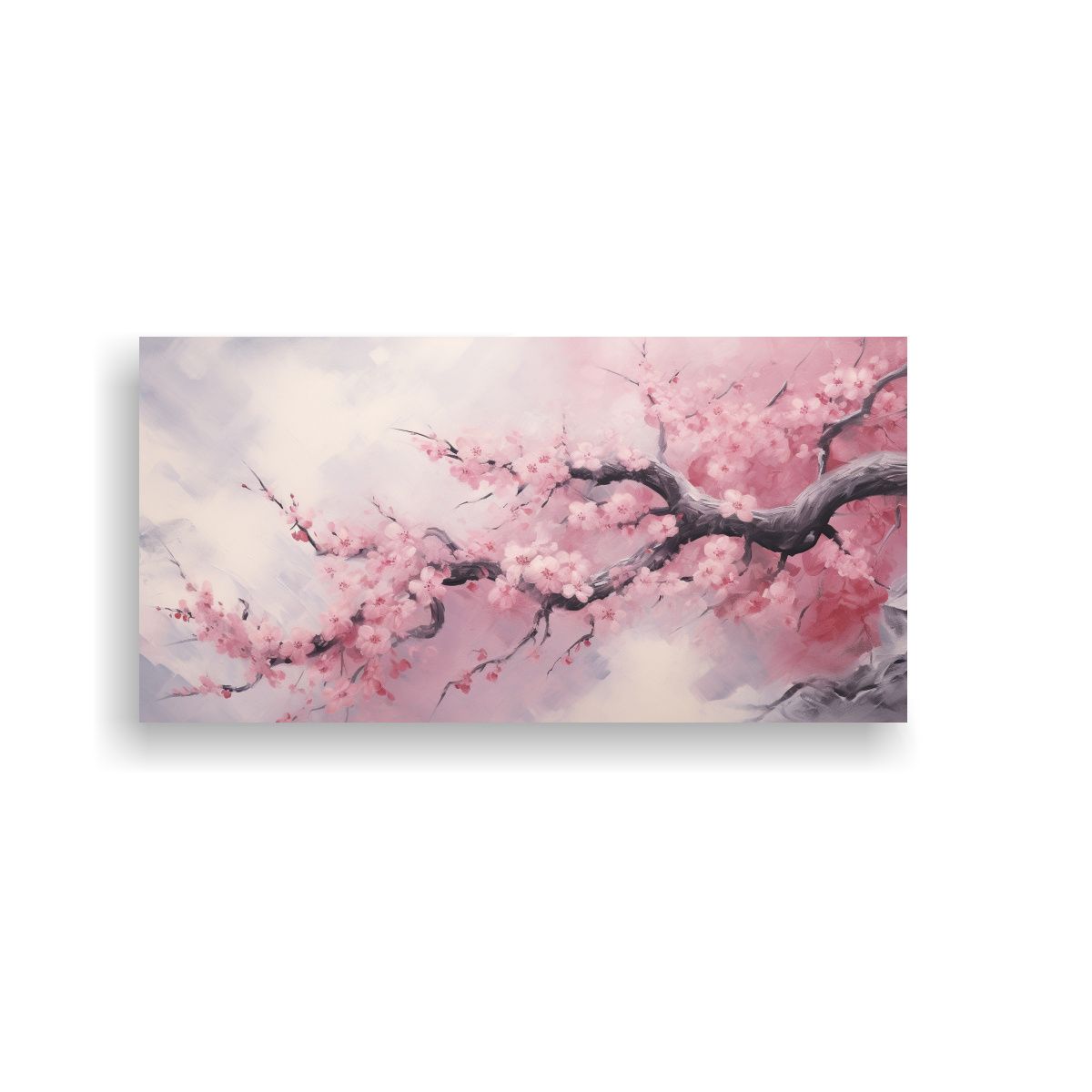GENERICO - Pintura Abstracta De Flores De Cerezo O Sakura 60x30 Cm