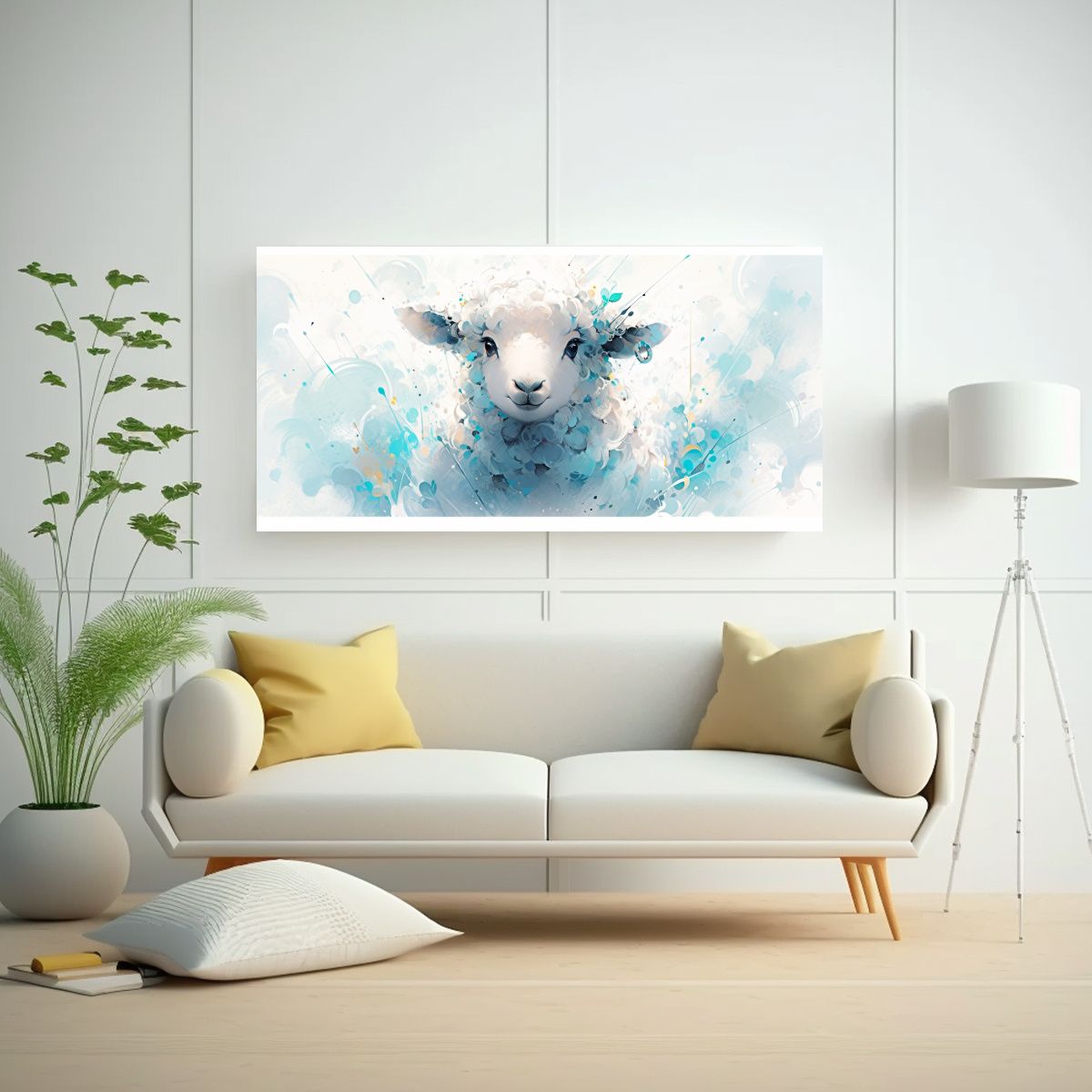 GENERICO - Cuadro De Decoración Elegancia De Una Oveja En 80x40 Cm
