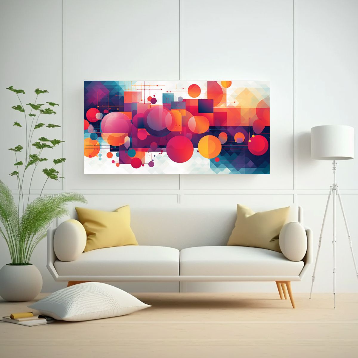 GENERICO - Cuadro Decorativo De Arte Vanguardista En Lienzo 100x50 Cm