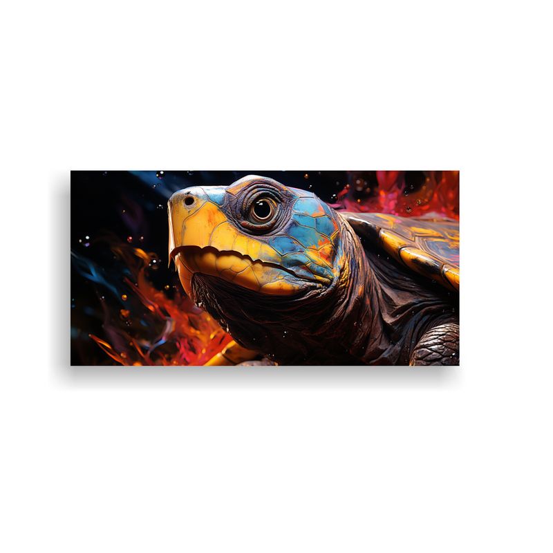GENERICO - Pintura Estilo Óleo Estilo Colorido Tortuga 100x50 Cm