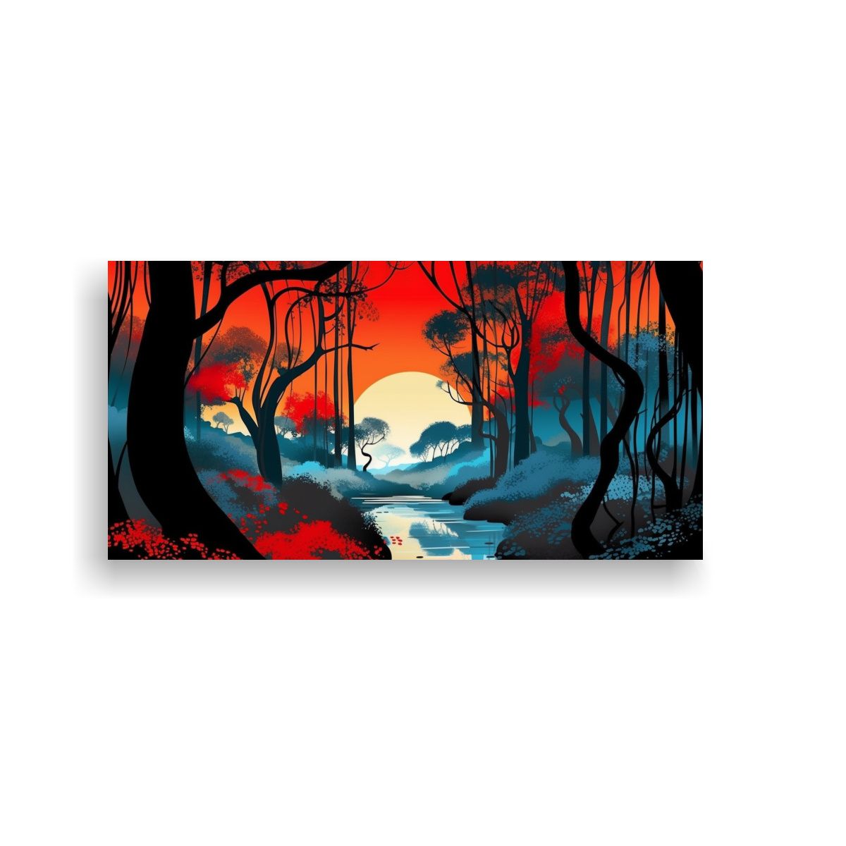 GENERICO - Cuadro Creativo Estilo Eyvind Earle Para 100x50 Cm