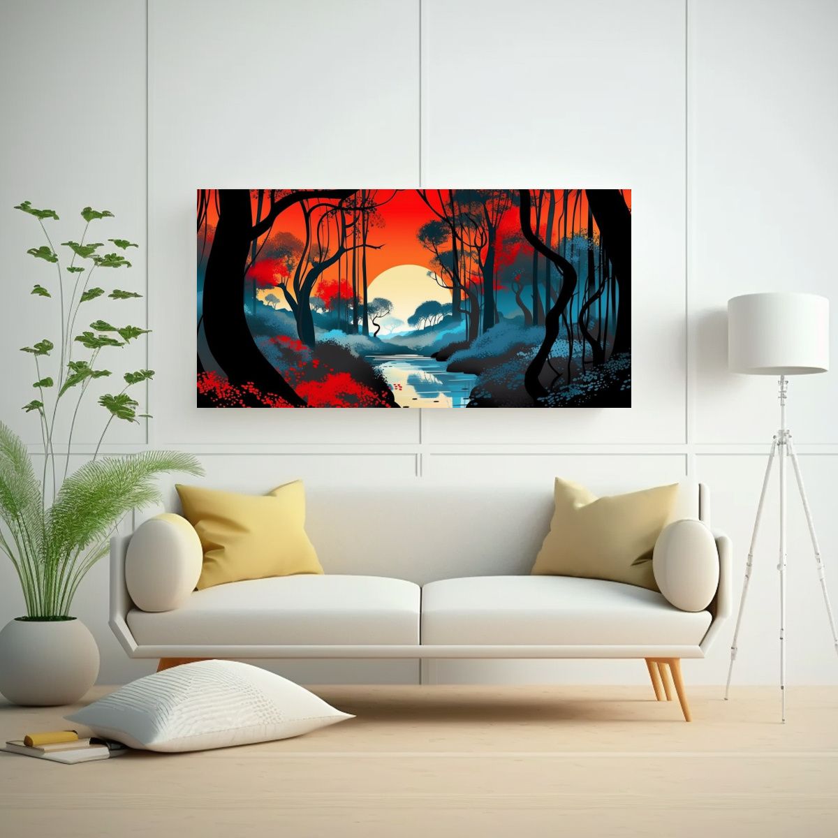 GENERICO - Cuadro Creativo Estilo Eyvind Earle Para 100x50 Cm