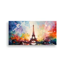 GENERICO - Cuadro Inspiración Elegante Torre Eiffel 80x40 Cm