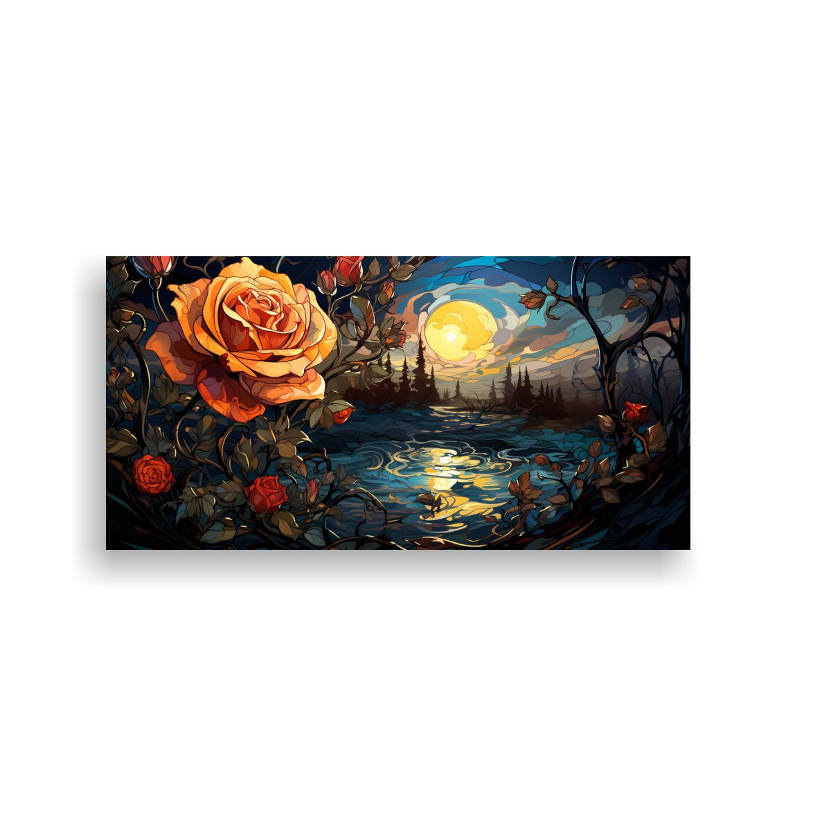 GENERICO - Cuadro Decorativo Estilo Van Gogh Para Sala En 60x30 Cm